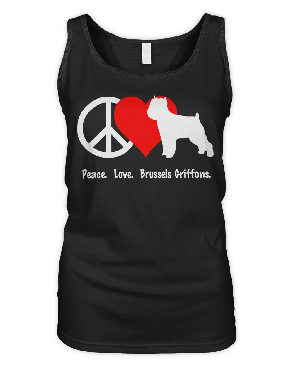 Peace Love Brussels Griffon T-Shirt Shirt Tee Dog Canine Pup