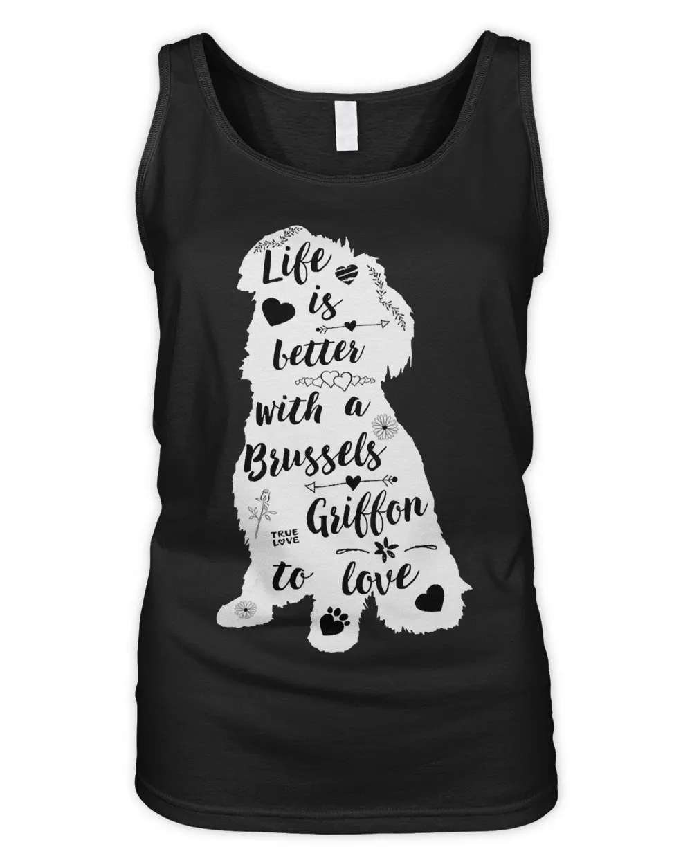 Womens Brussels Griffon Design for Brussels Griffon Dog Lovers V-Neck T-Shirt