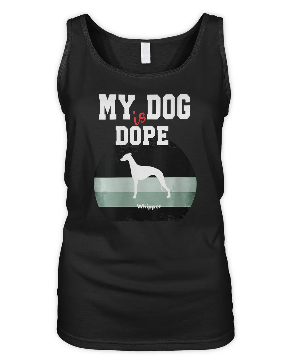 Womens Dope Dog Whippet V-Neck T-Shirt