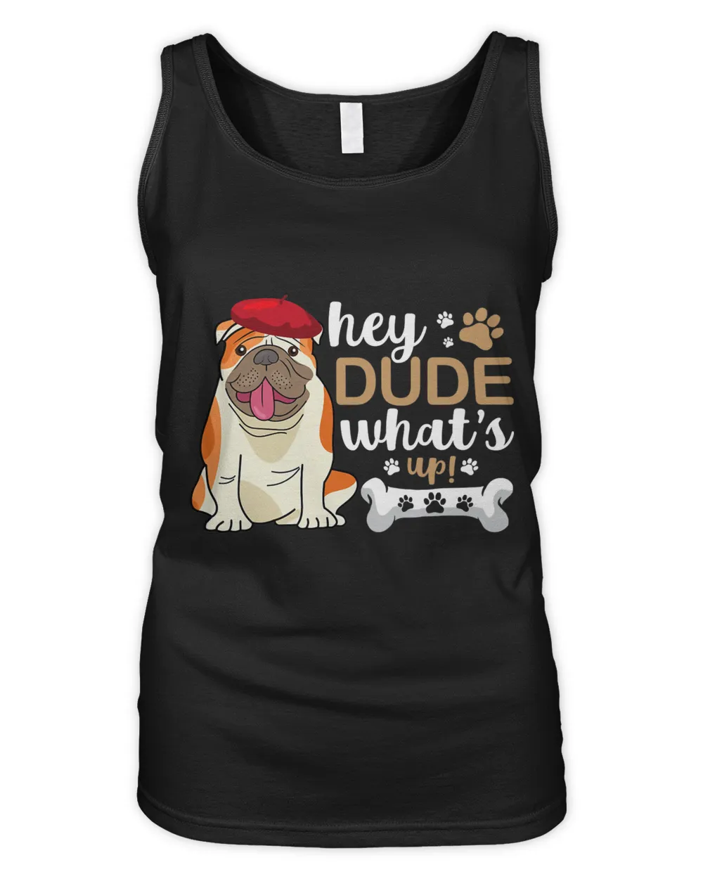 Hey Dude Whats Up Bulldog T-Shirt