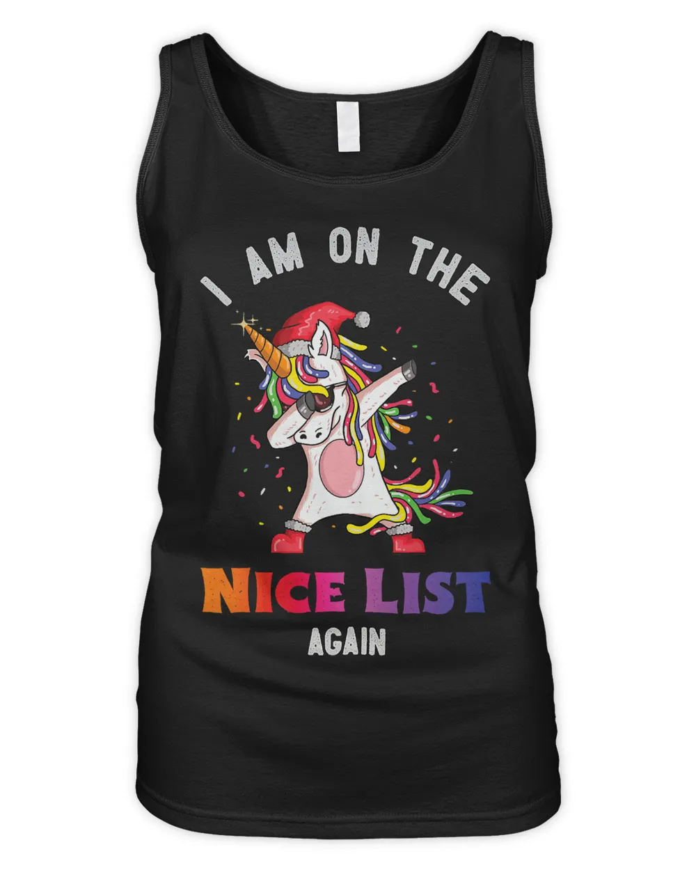 Unicorn I Am on The Nice List Again Funny Christmas Dabbing Unicorn 48
