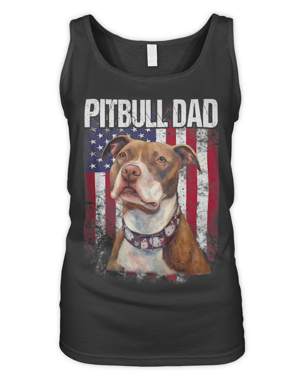 Pitbull Lover Dog Dad With Proud American Flag Dog Lover 42 Pitbulls