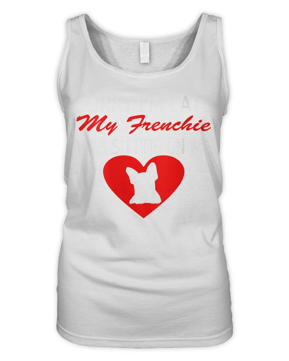 Womens Sorry Late Frenchie Sitting On Me Gift V-Neck T-Shirt