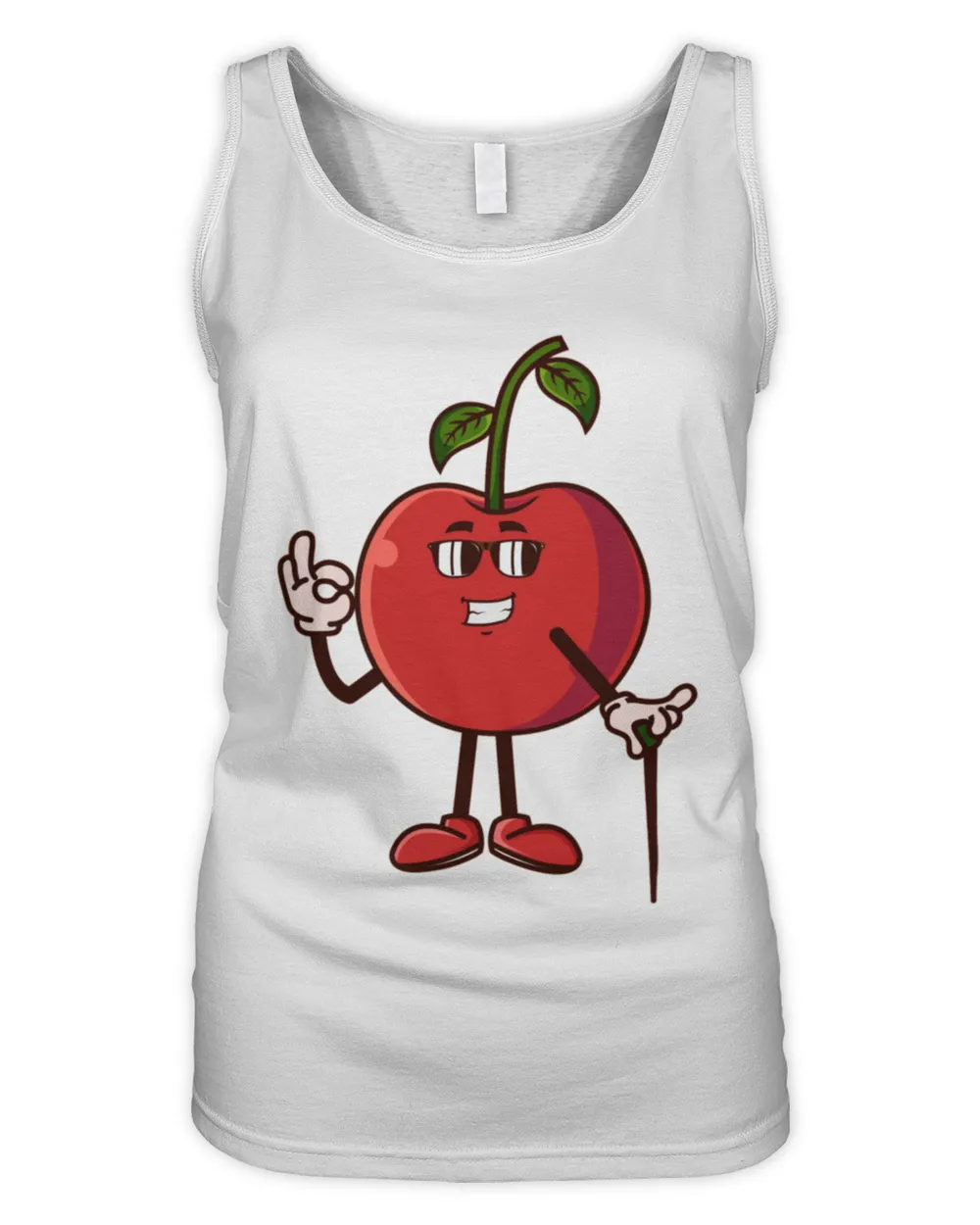 Cute cherry fruit character with eye glass  T-Shirt