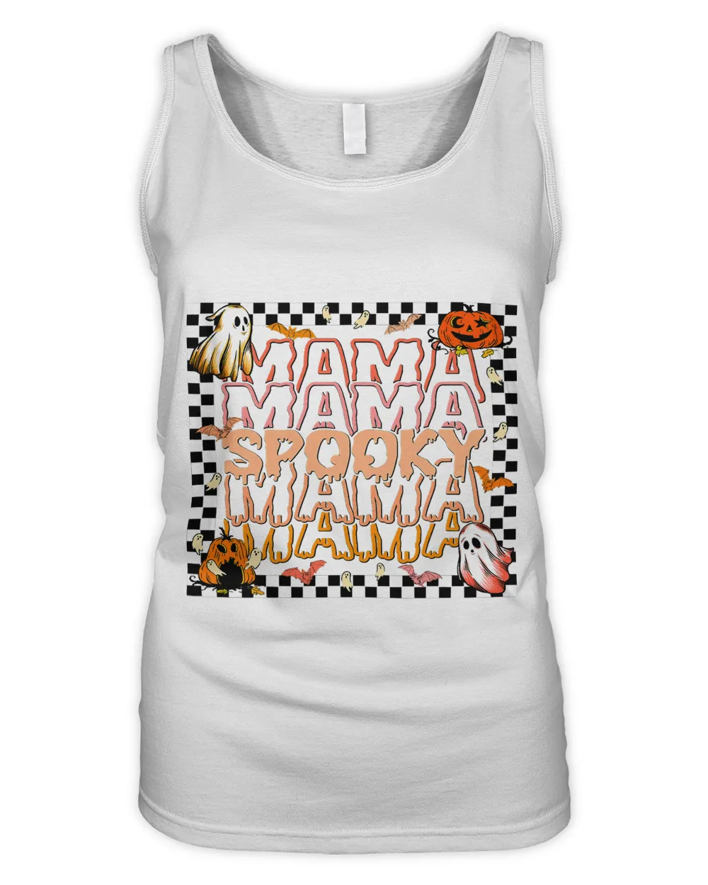 Groovy Spooky Mama Retro Halloween Ghost Witchy Spooky Mom78