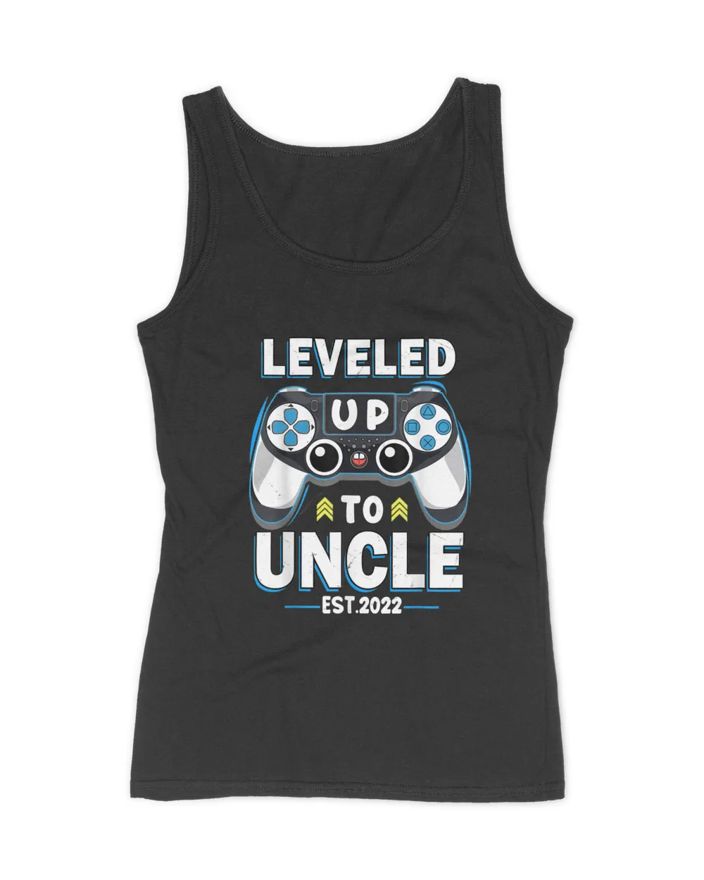 Promoted To Uncle EST. 2022 2021 Leveled Up To Daddy Dad Shirts Women's Tank Top black s