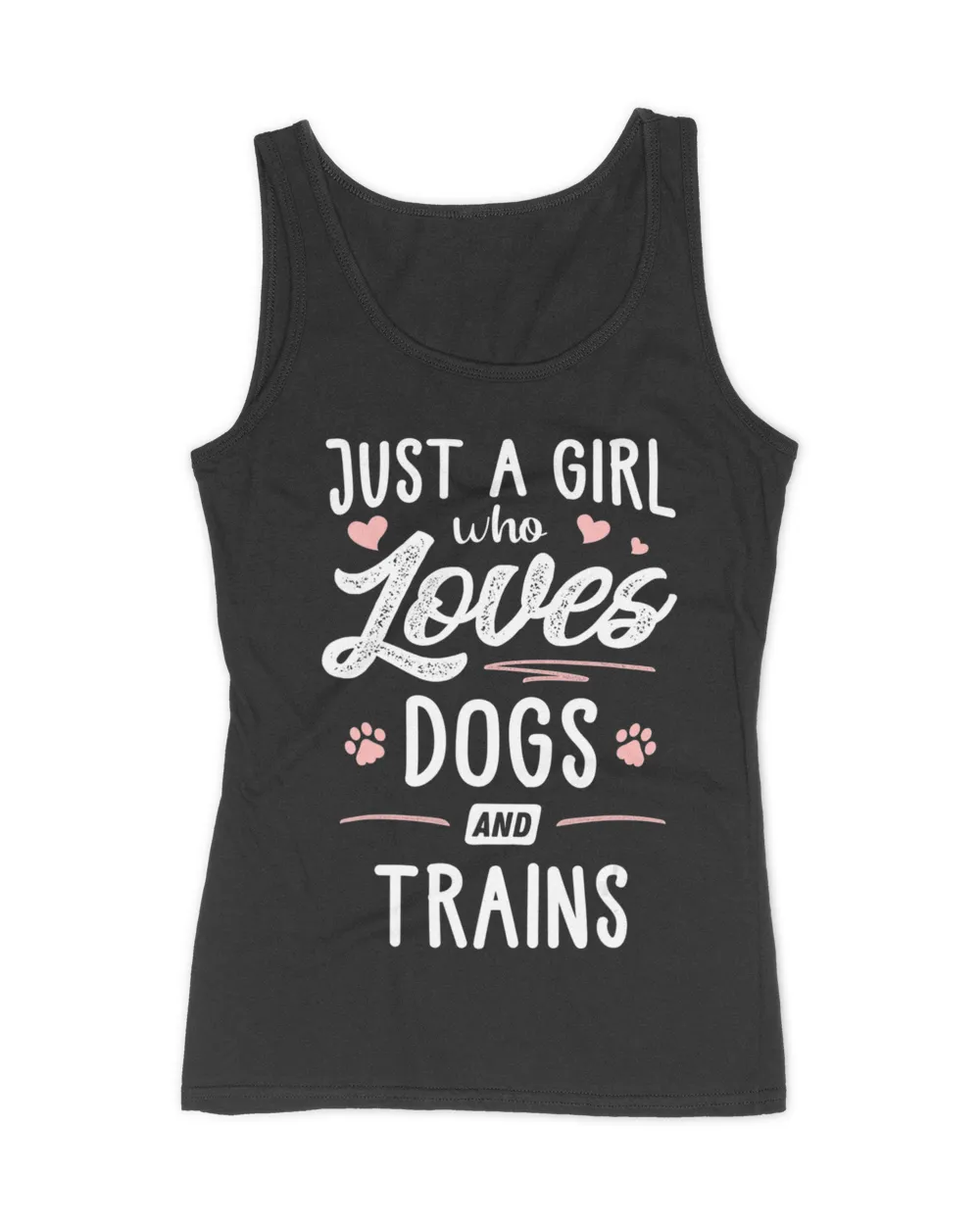 Just A Girl Who Loves Dogs And Trains Gift Dog Lover