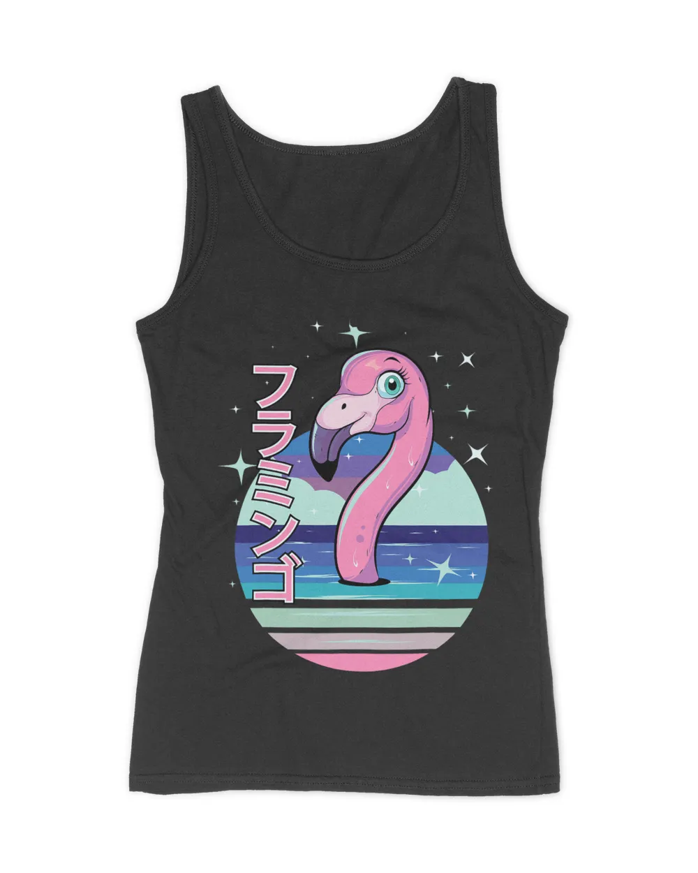 Pastel Goth Flamingo Japanese Kawaii Aesthetic Vaporwave