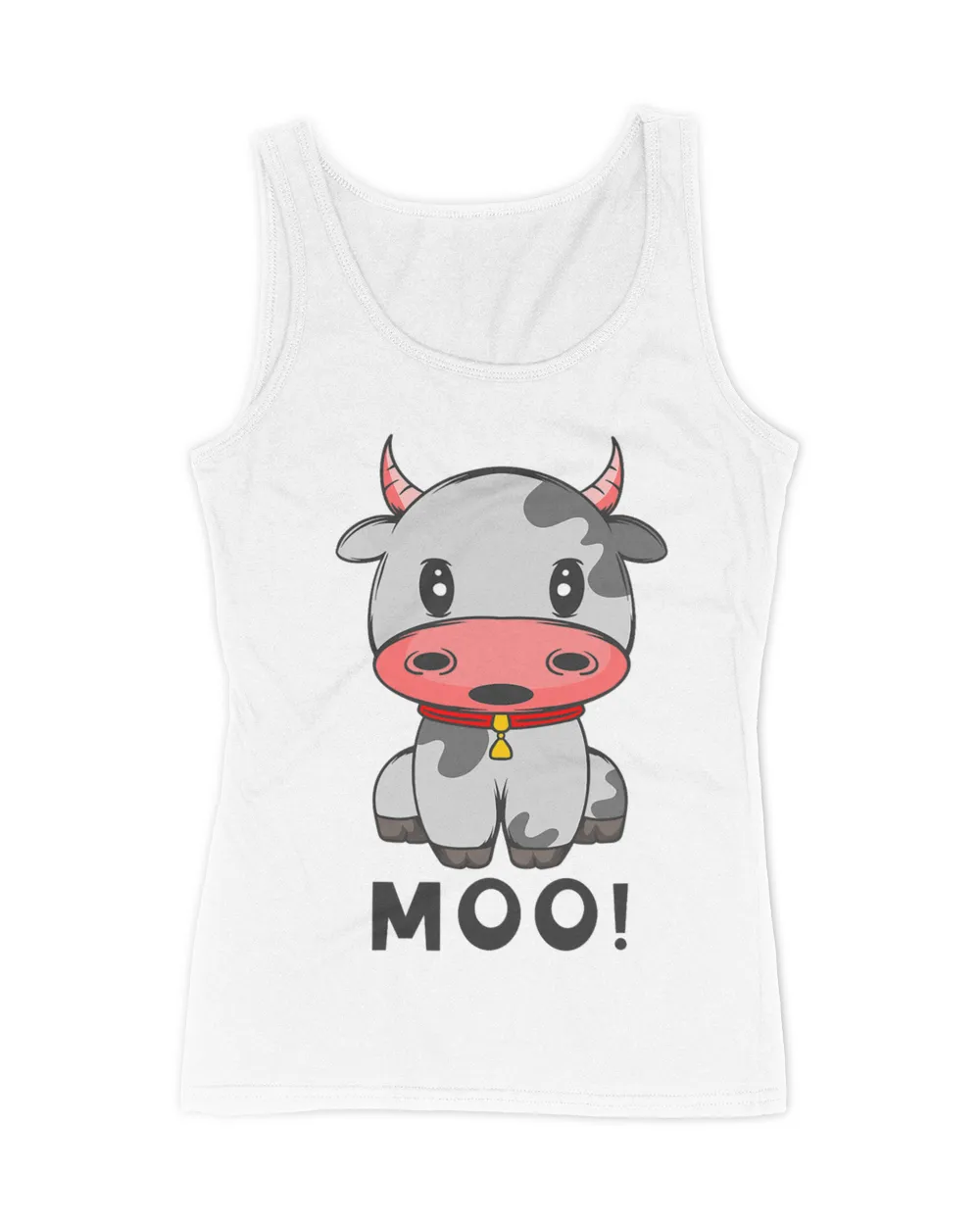 Cute Fun Baby Cartoon Cow goes Moo for Kids Moms