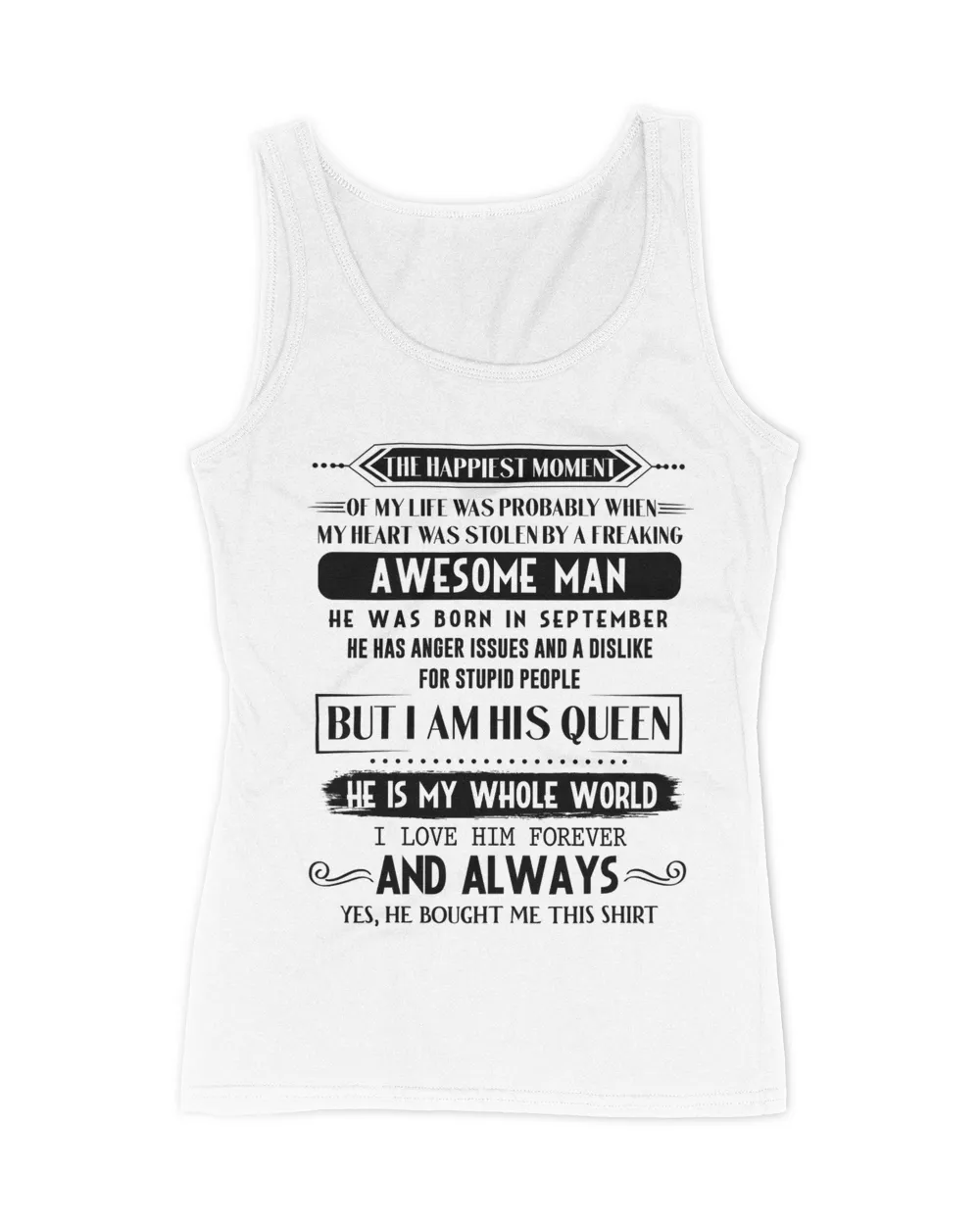 Freaking Awesome man Women's Tank Top white s