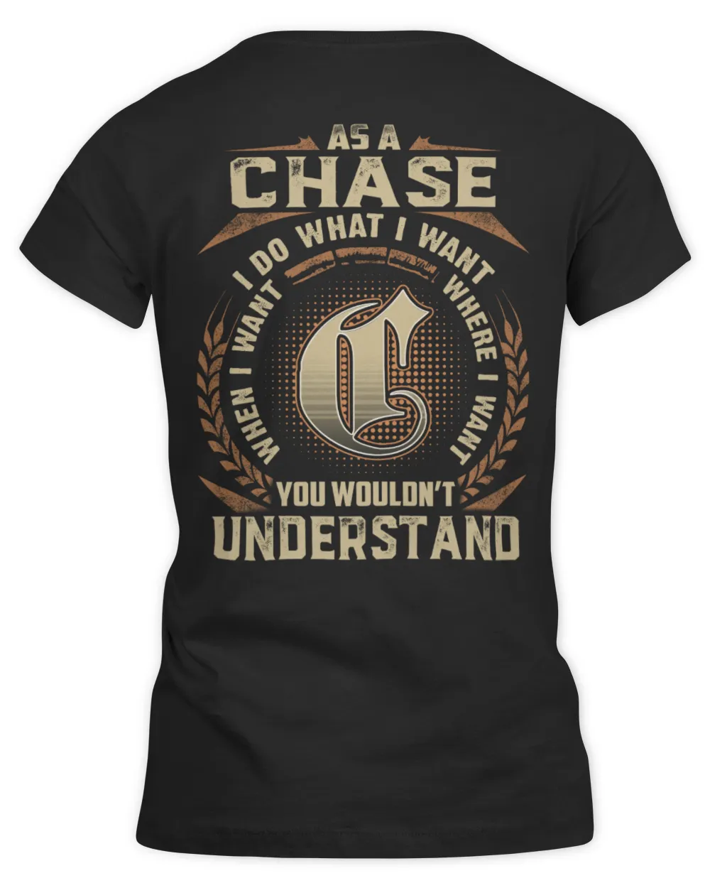 CHASE Women's Premium Slim Fit Tee black s
