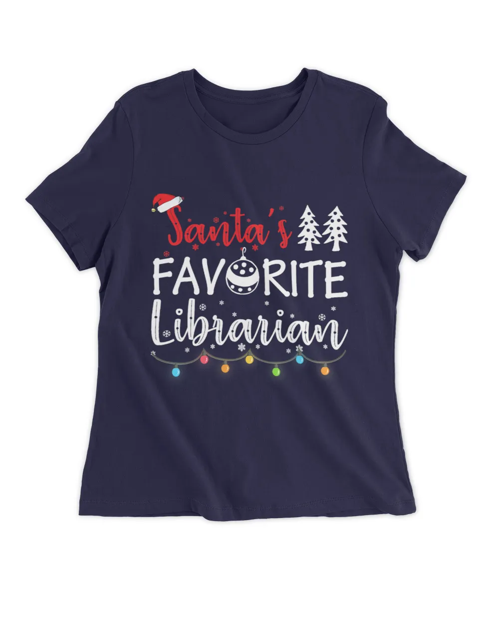 Librarian Job Santas Favorite Librarian Christmas Pajama Lights