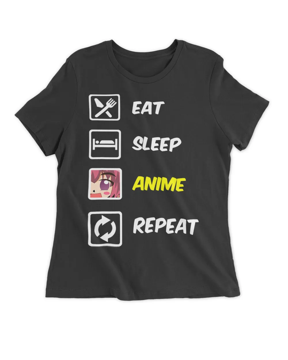 Eat Sleep Anime Repeat Shirt Funny Japanese Animation