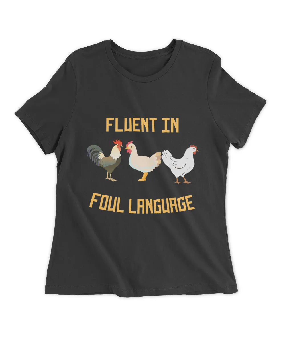 Fluent In Foul Language Chicken Shirts For Women Funny