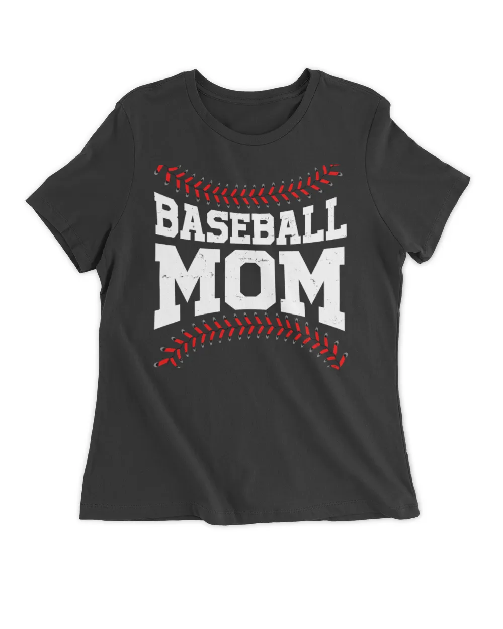 Baseball Mom Sports Fan T-Shirt Women's Premium Slim Fit Tee black m