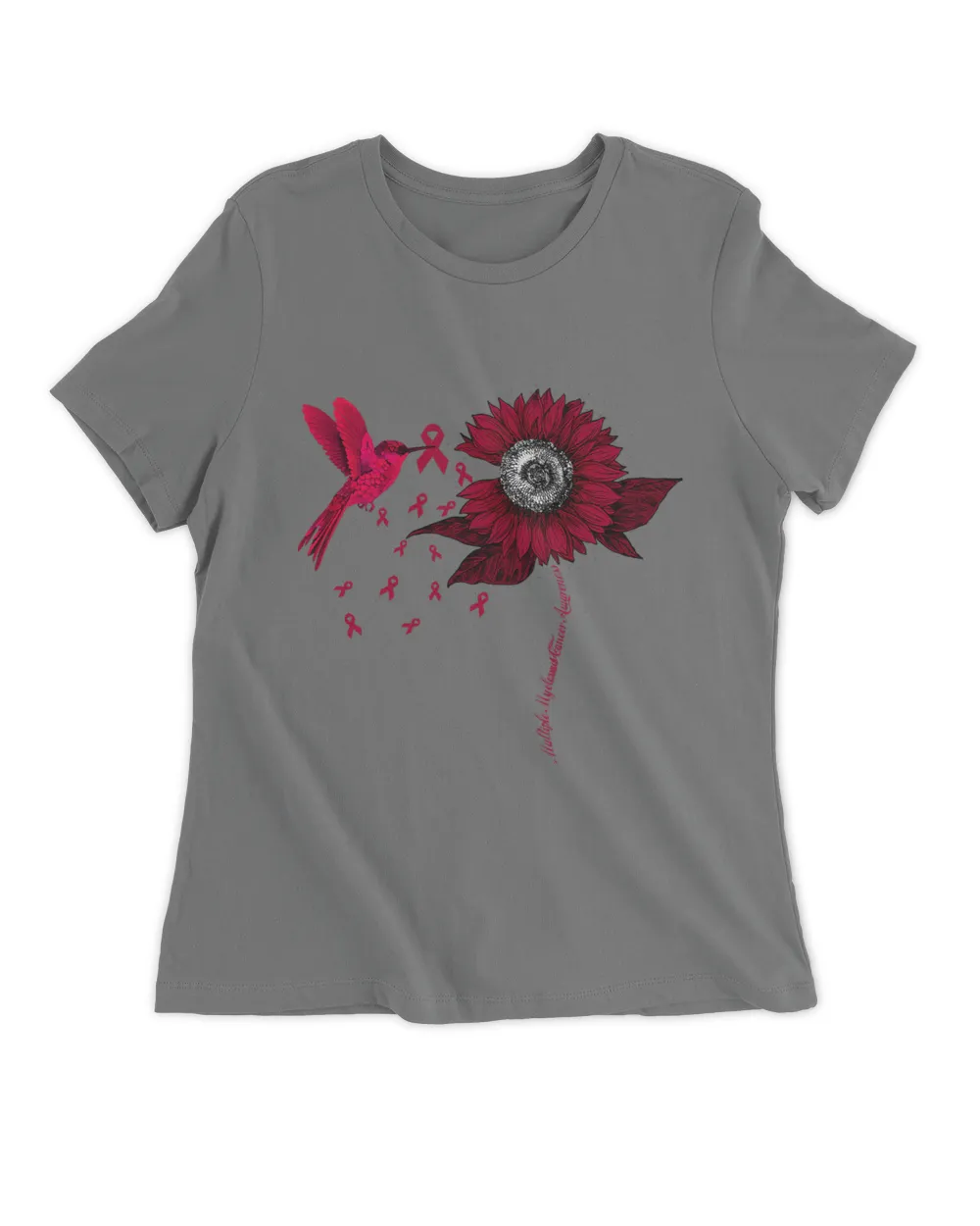 Hummingbird Hold Burgundy Ribbon Multiple Myeloma Awareness