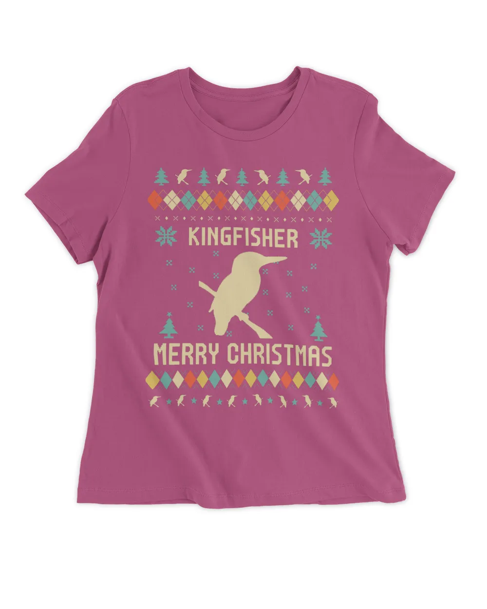 KINGFISHER Ugly Christmas Sweater Vinatge Retro