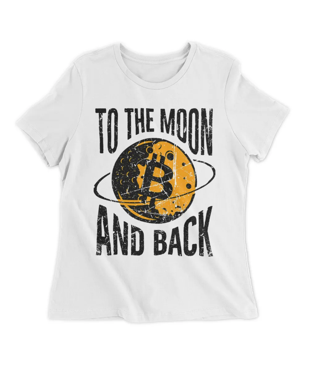 To The Moon and Back Bitcoin Cryptocurrency Vintage