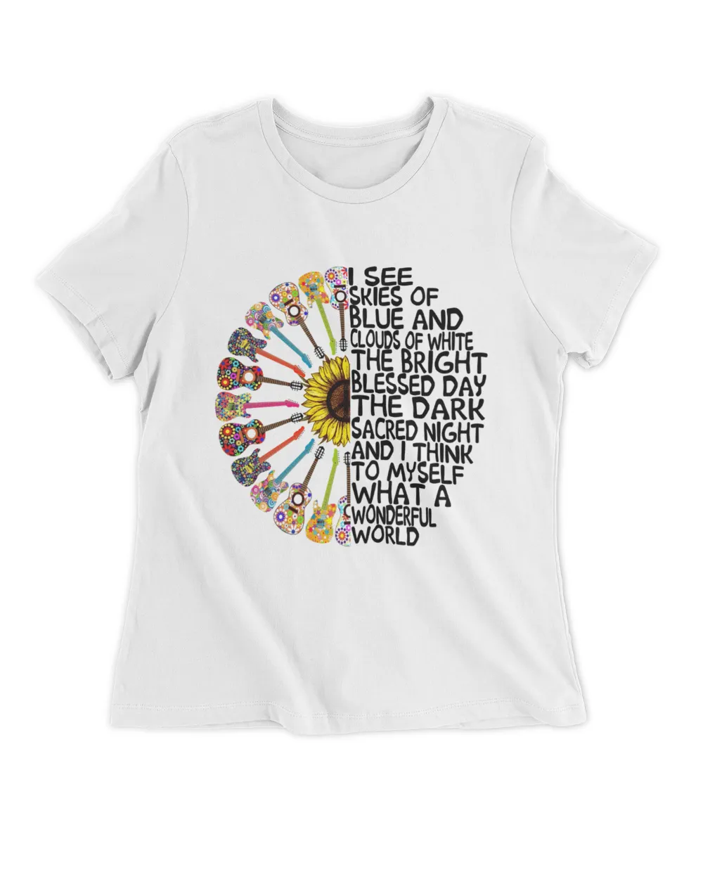 Hippie I See Skies Of Blue And Clouds