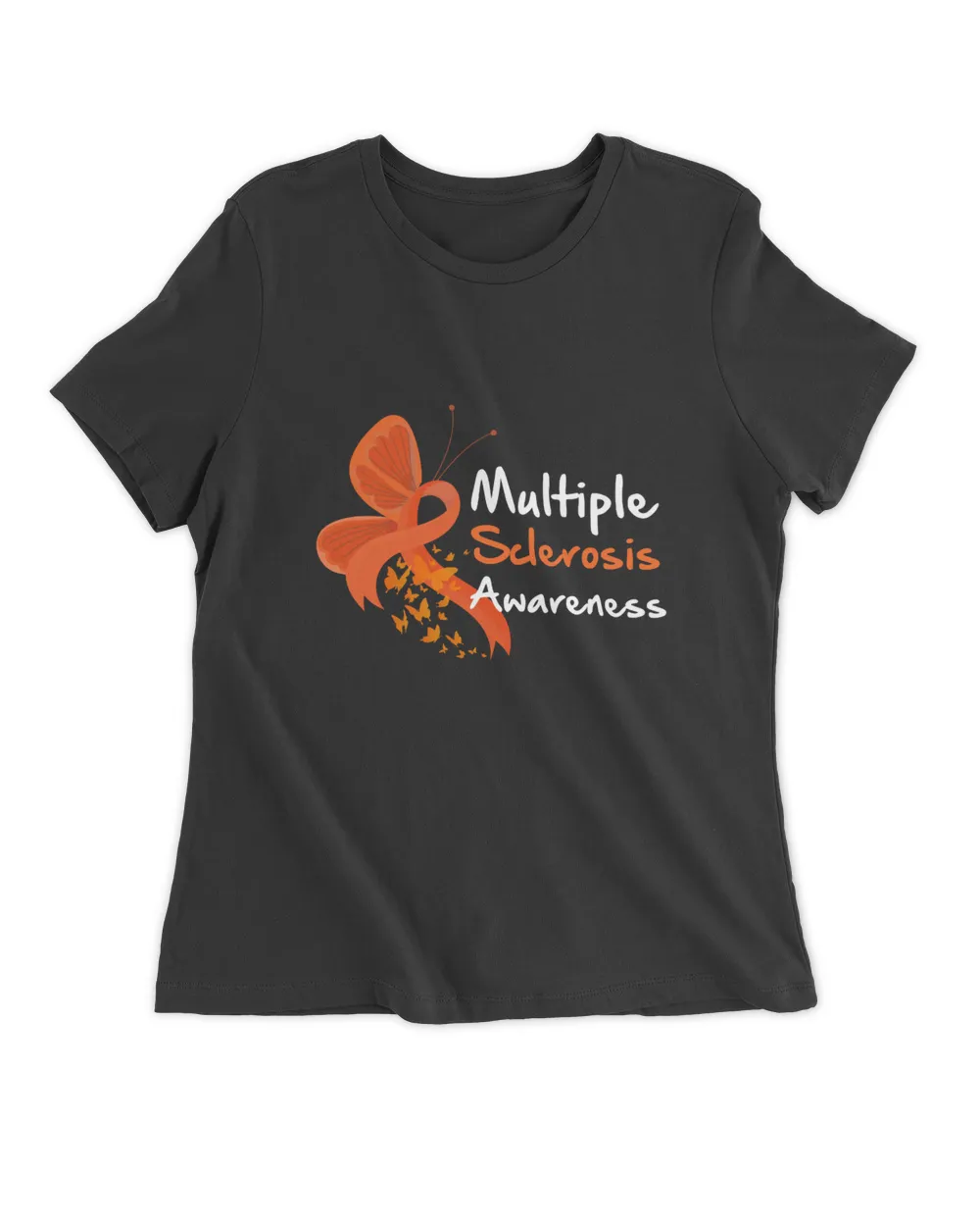 RD Multiple Sclerosis Awareness Shirt, Butterflies Orange Ribbon Shirt, Multiple Sclerosis Shirt, Ms Fighter Gift
