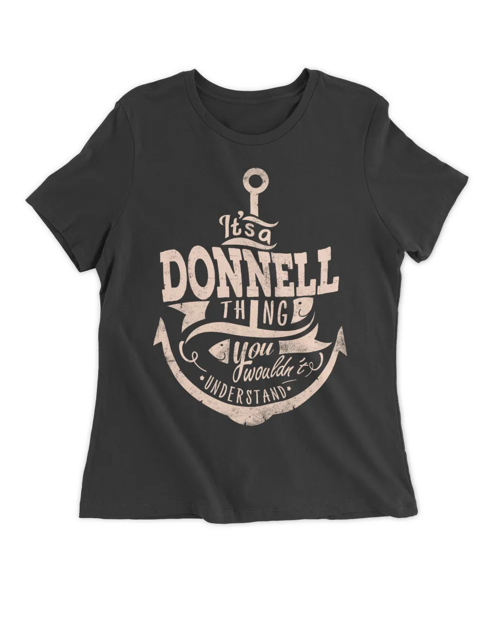 DONNELL THINGS D2 Women's Premium Slim Fit Tee black s