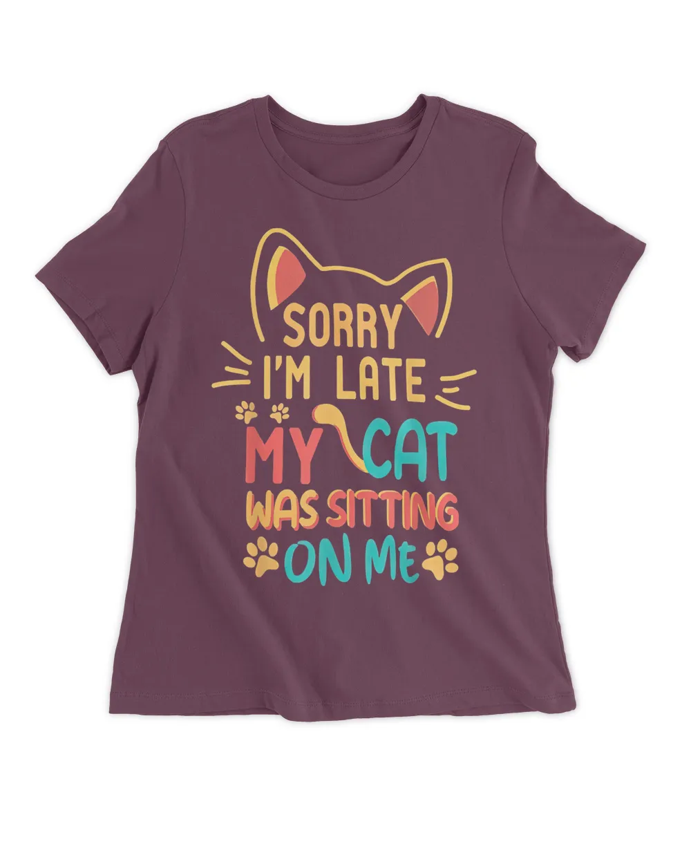 Sorry-Im-Late-My-Cat-Was-Sitting-On-Me-Shirt QTCAT051222A27