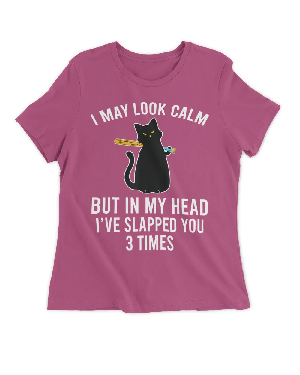 In My Head I've Slapped You 3 Times Funny Black Cat Slap QTCAT140123A10