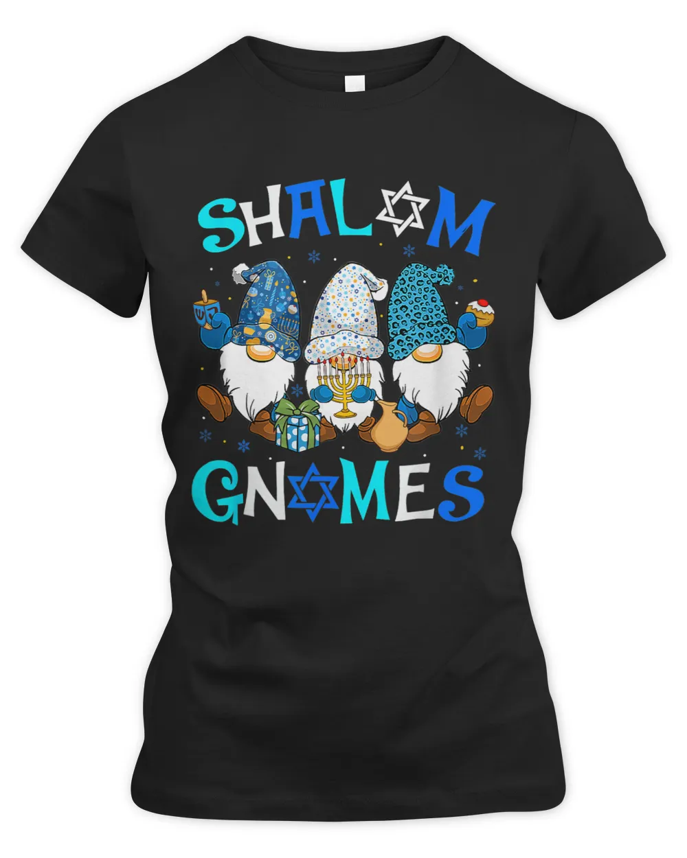 Shalom Gnomes Happy Chanukah Menorah Hanukkah Jewish Gnome