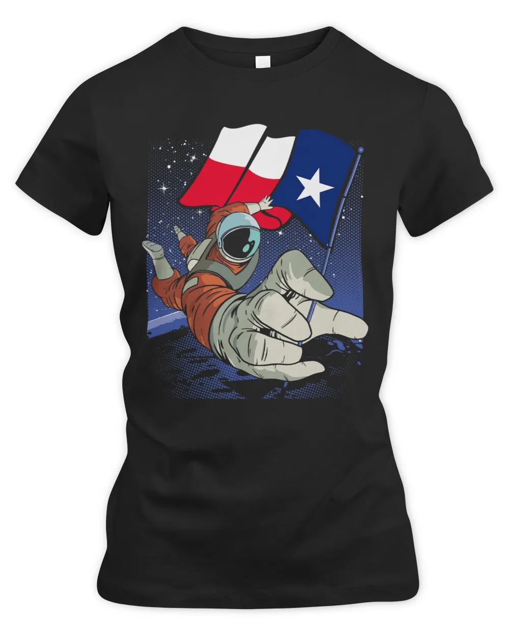 Astronauts Patriotic Texan Astronaut Moon Landing Texas Flag Texas