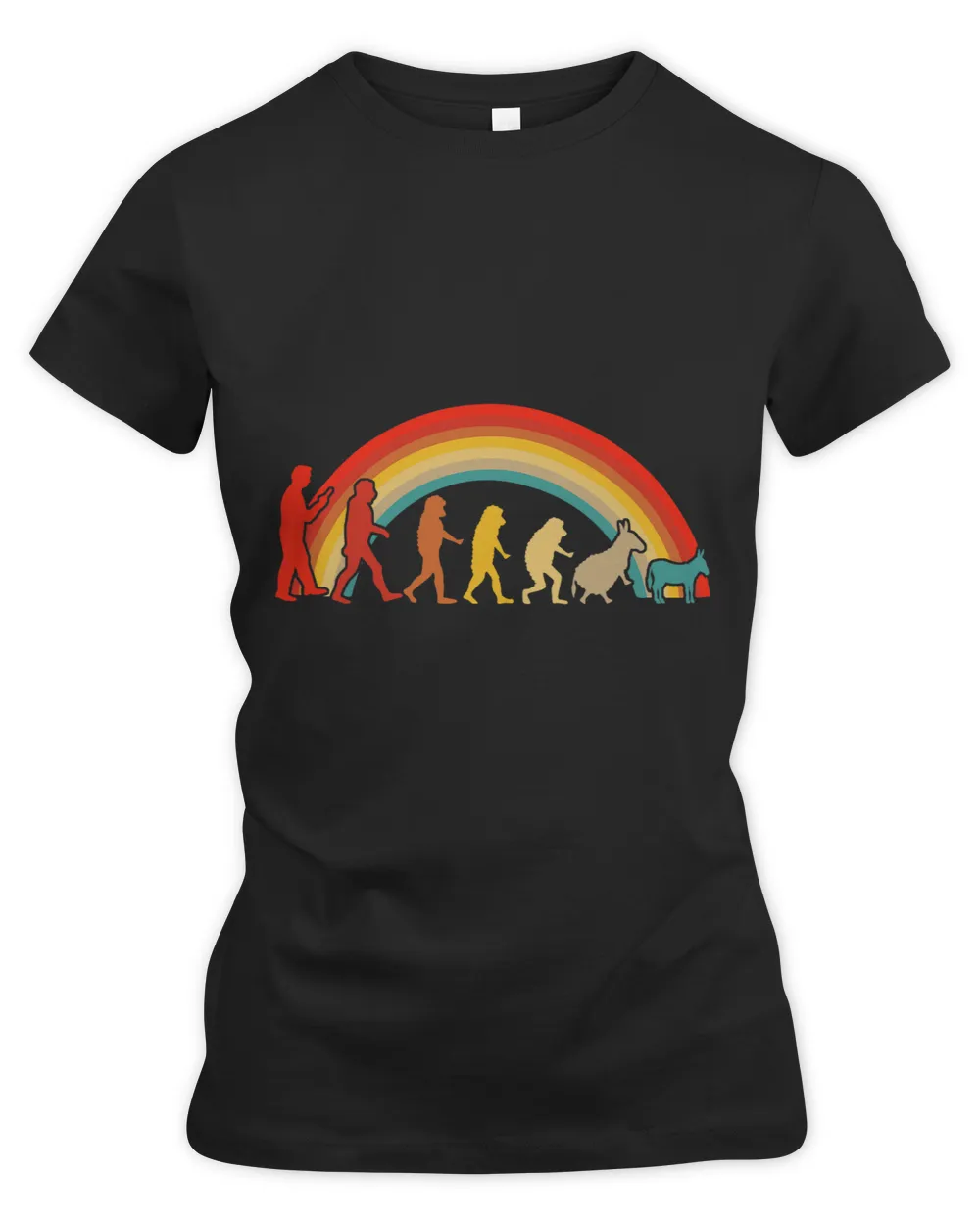 Vintage Sarcastic Donkey Evolution Funny Farmer Rancher
