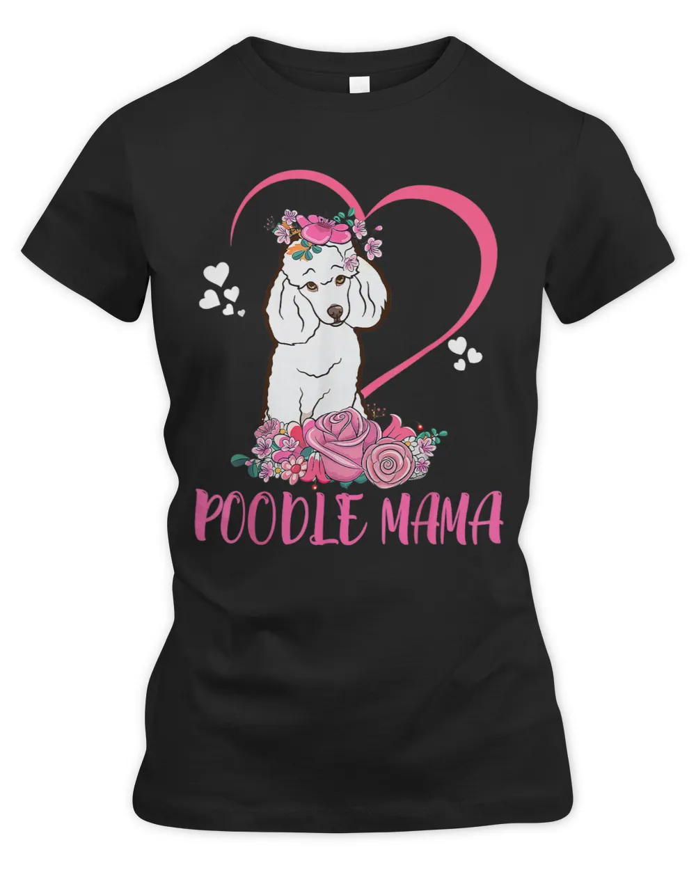 Poodle Mama Floral Heart