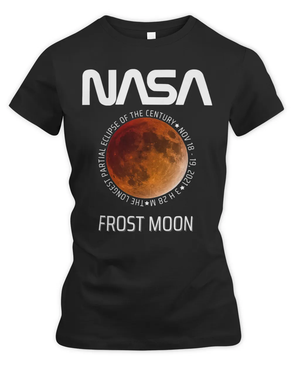 Frost Moon The Longest Partial Lunar Eclipse21 Women's Premium Slim Fit Tee black s