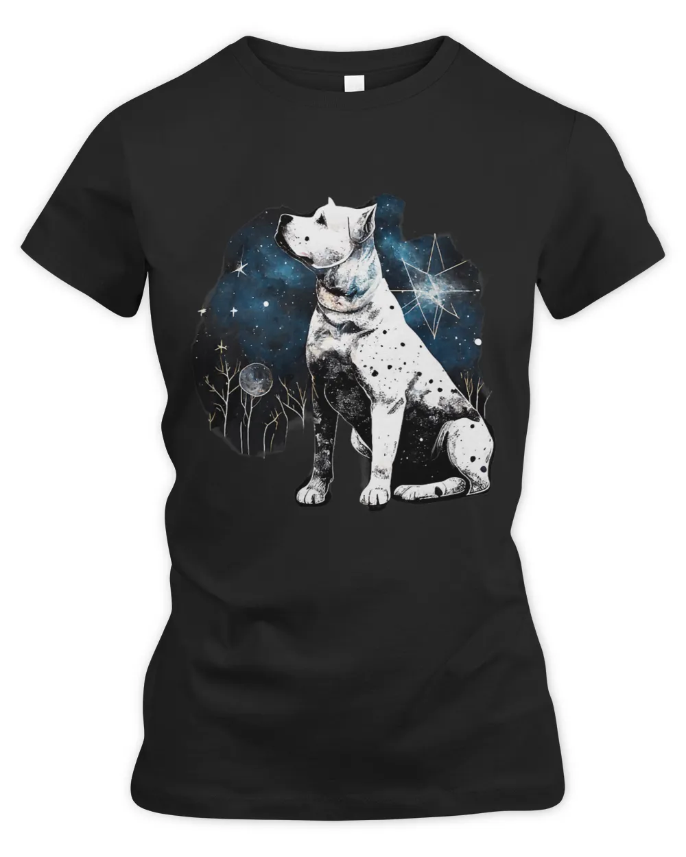 Dogo Argentino Dog Yoga Stars Moon Zen Galaxy Splatter Paint