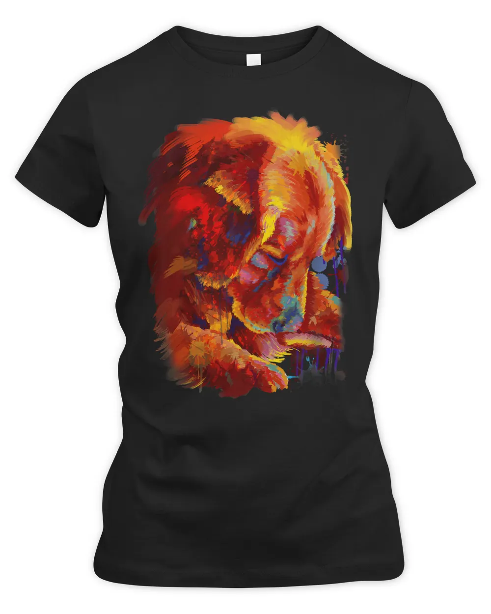 Golden Retriever Attractive Splash Art