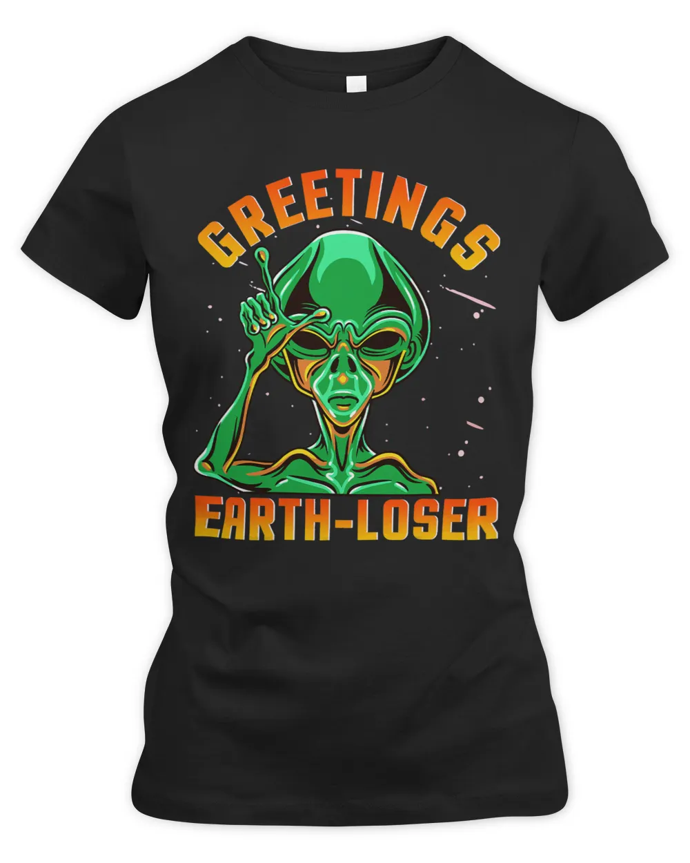 Greetings Earth Loser Sign Kids Humor Alien Salute Humans