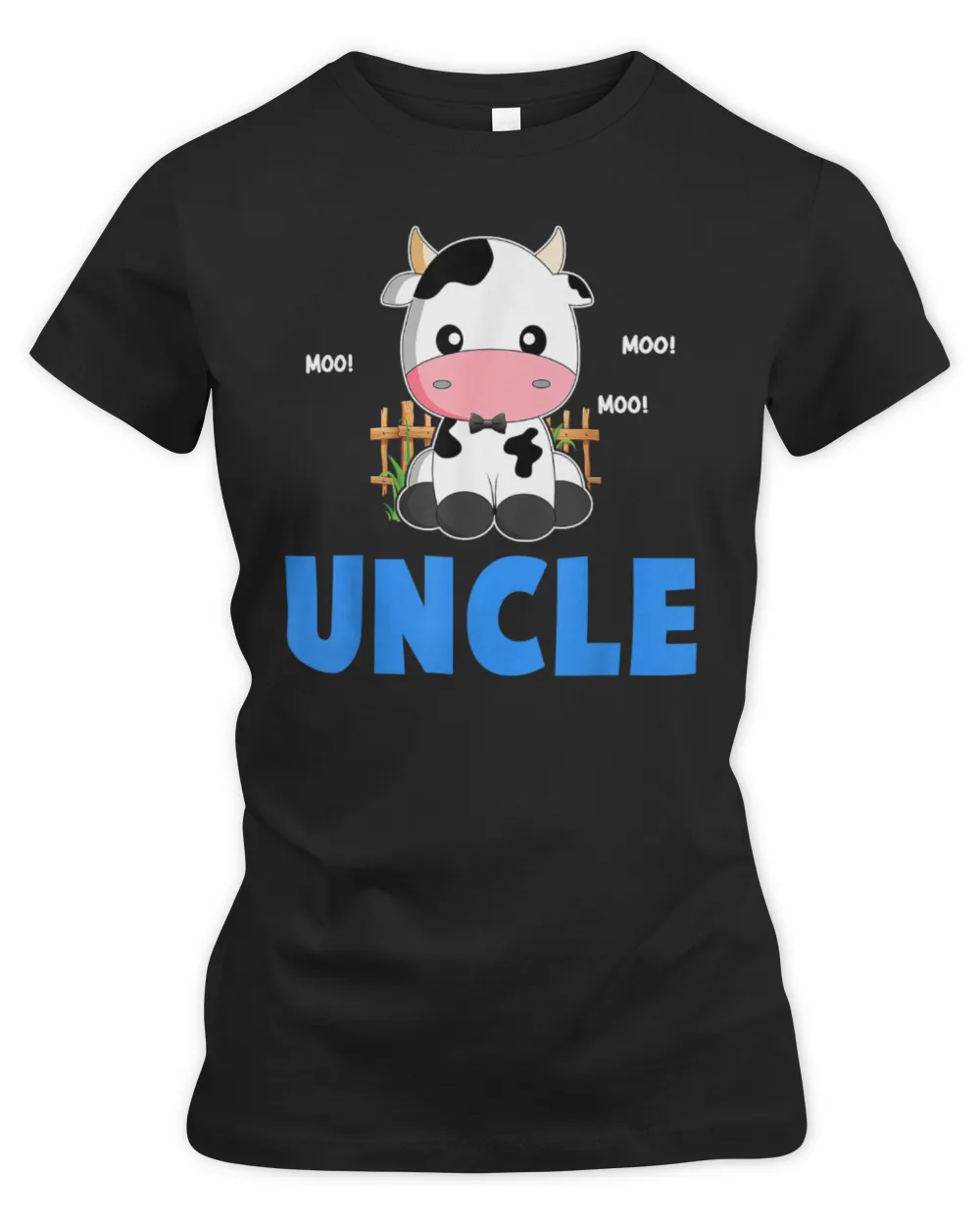 Funny Uncle Cow Cute Cow Farmer Birthday Matching Family T-Shirt