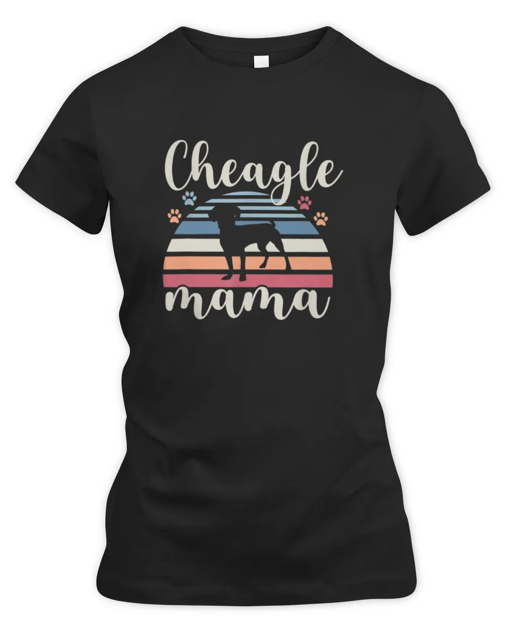 Cheagle Chihuahua Mama Women's Premium Slim Fit Tee black s
