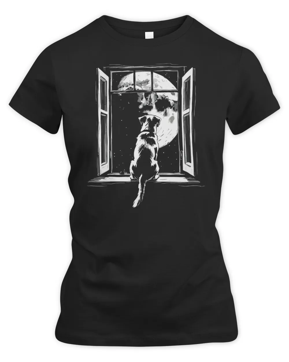 Dog-Tshirt Women's Premium Slim Fit Tee black s