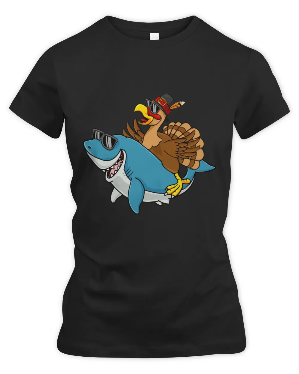 Shark Pet Funny Turkey Riding Shark Girl Boy Kids Thanksgiving Toddler