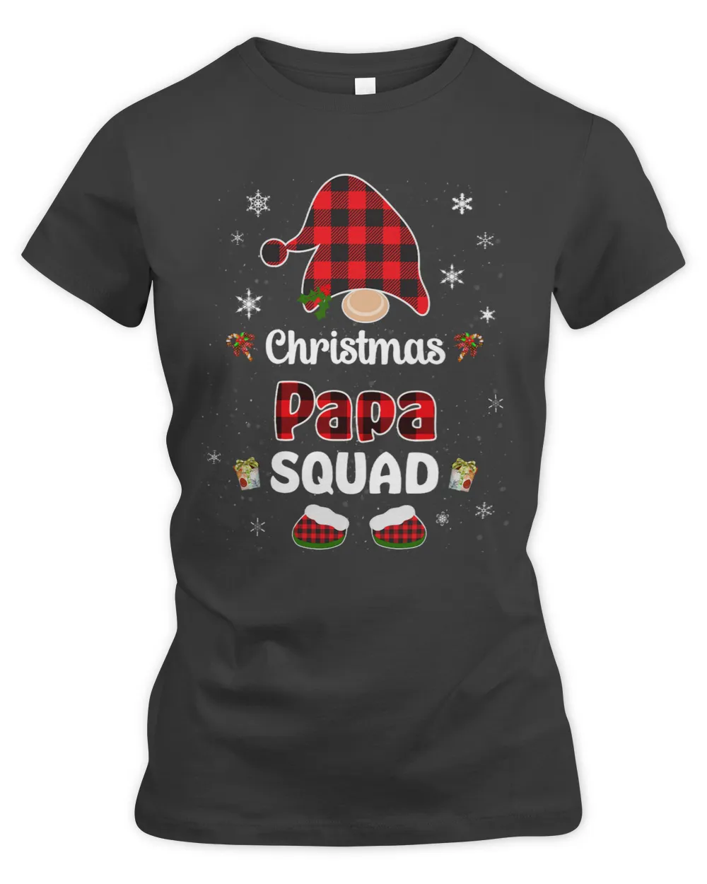 Christmas Papa squad family group matching red plaid