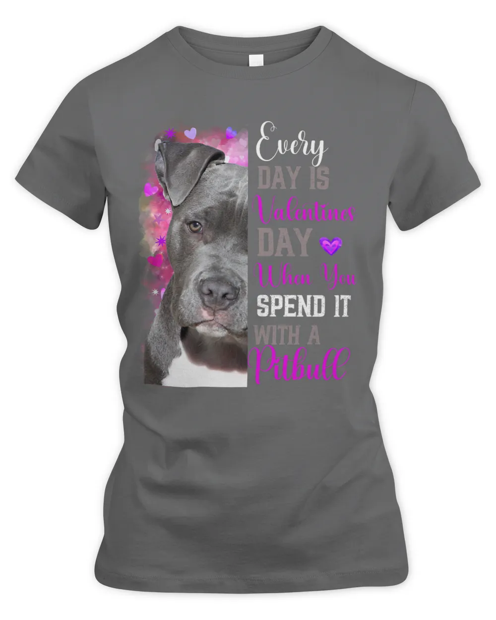 Womens Pitbull Mom Funny Valentines Day Dog Lovers Pink Bully Pitty