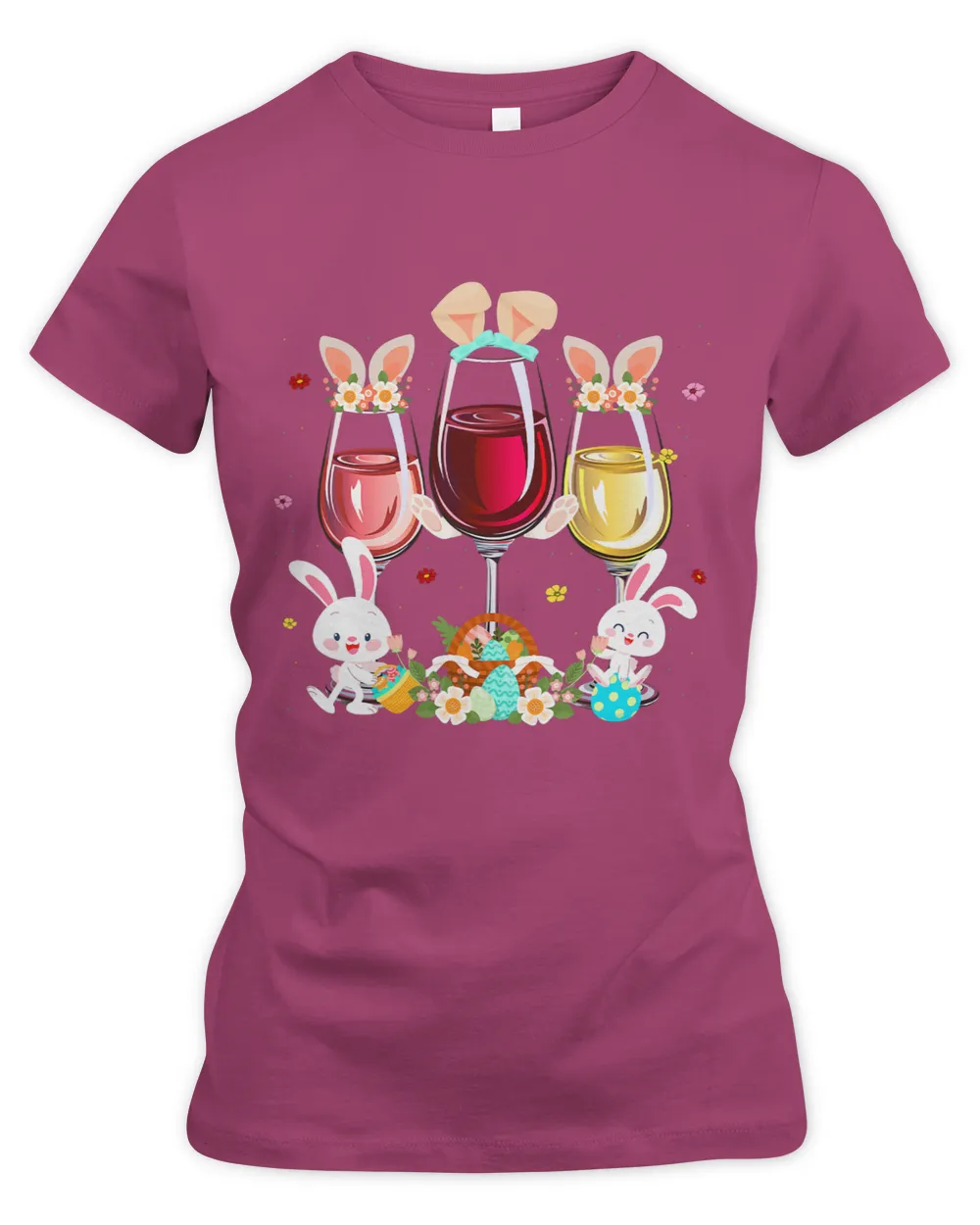 Floral Wine Glasses Easter Bunny Rabbit Alcohol Egg Women