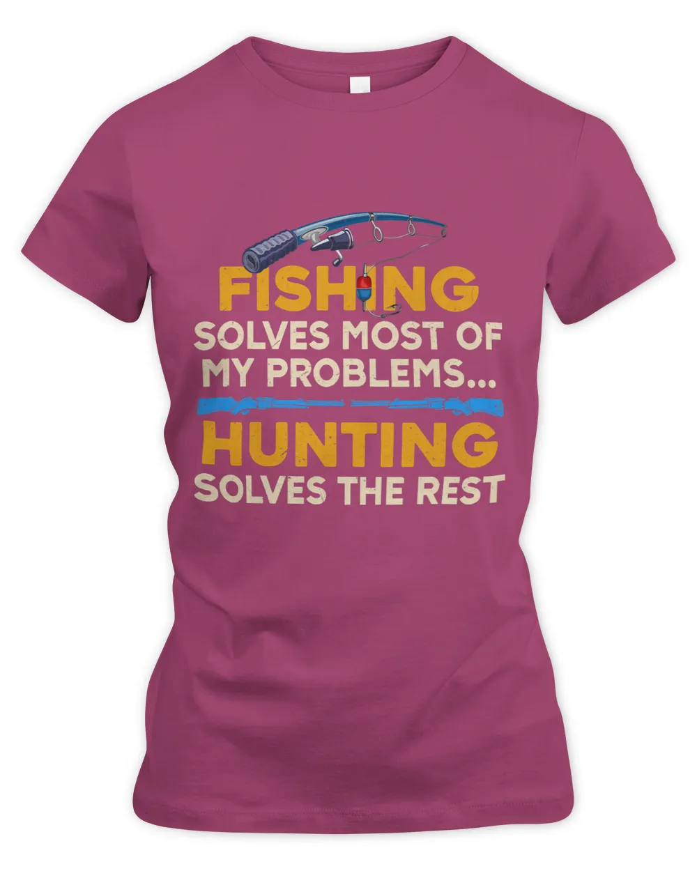 Tee For Men Hunters And Fishermen Funny Fishing Hunting