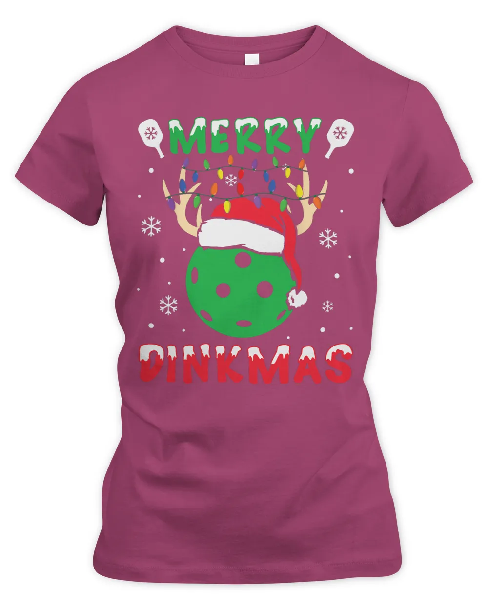 Funny Xmas Reindeer Santa Merry Pickleball Christmas
