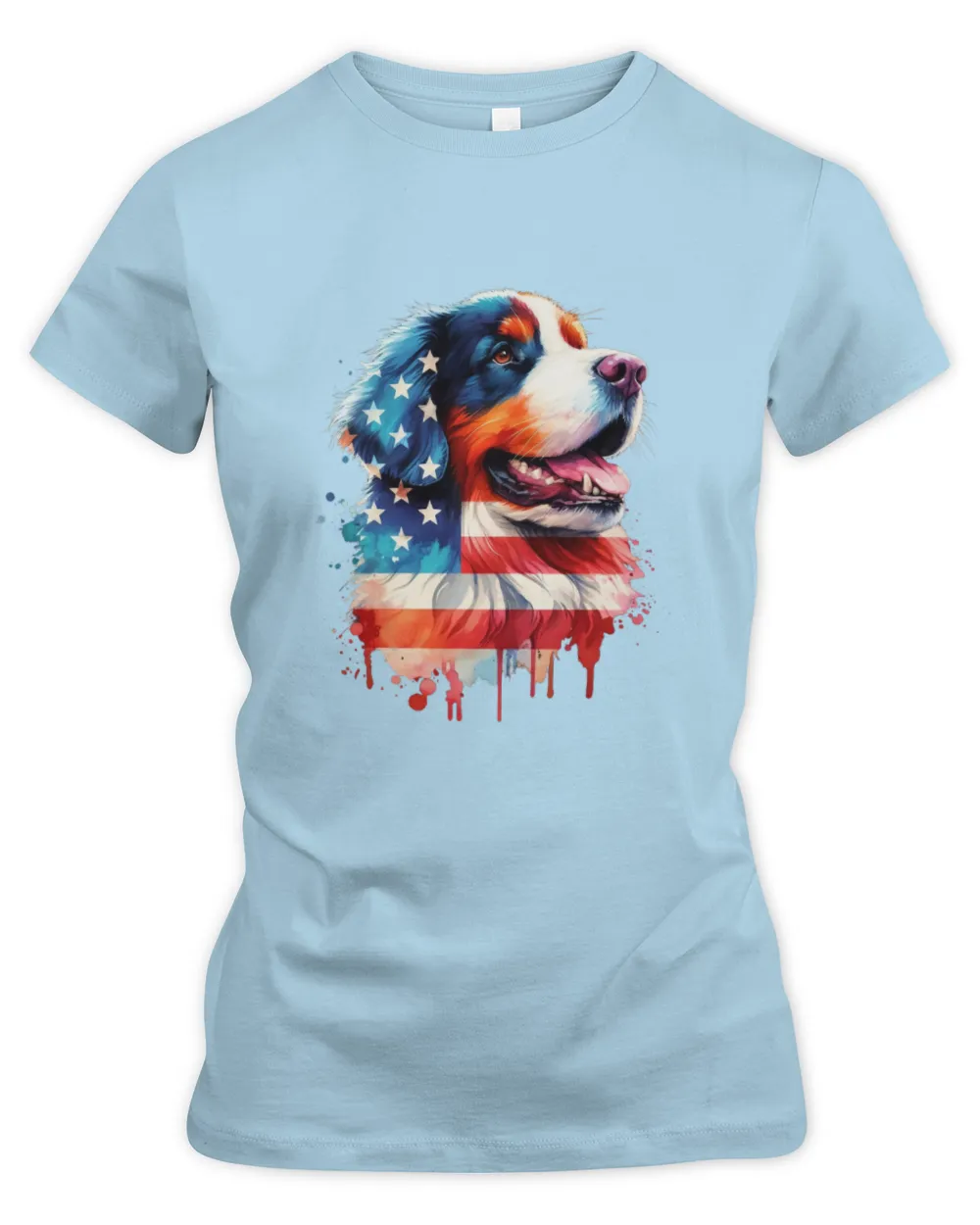 Border Collie 3 Women's Premium Slim Fit Tee light-blue s