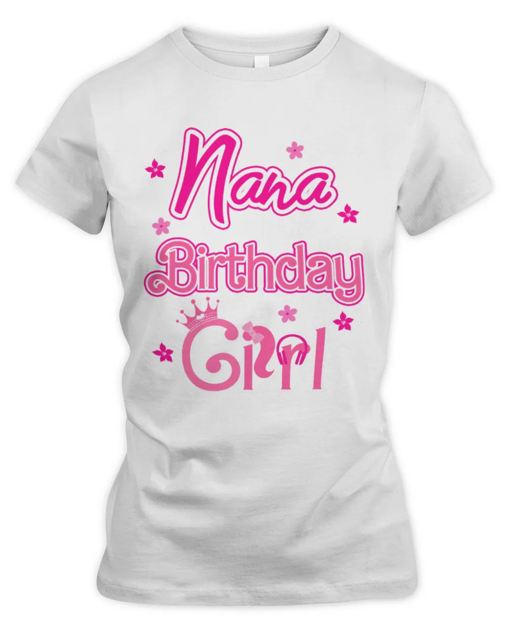 Nana Of The Barbie Birthday Boy Women's Premium Slim Fit Tee white s