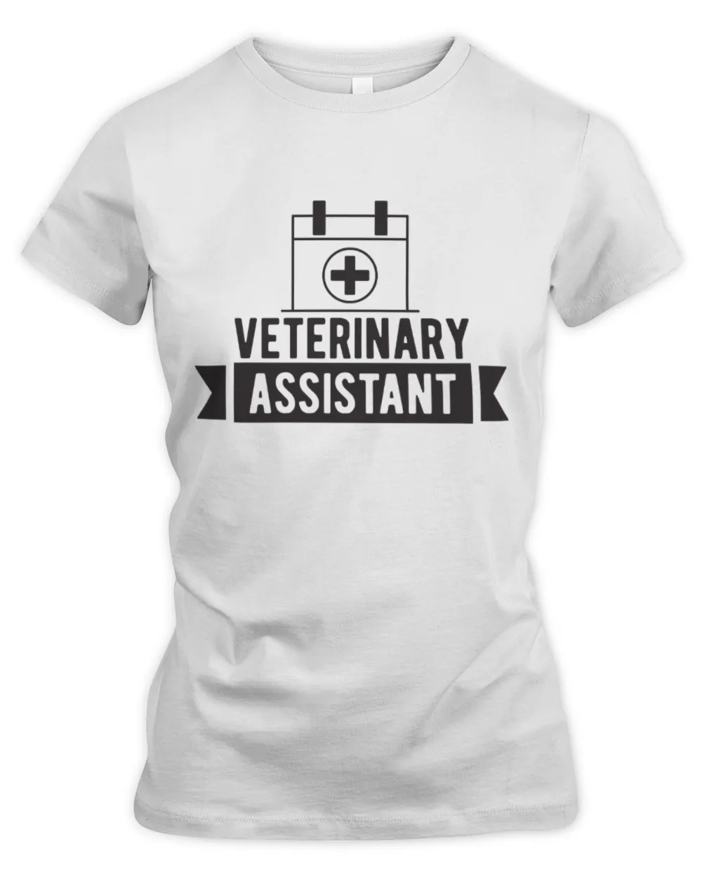 Veterinary Assistant Women's Premium Slim Fit Tee white s