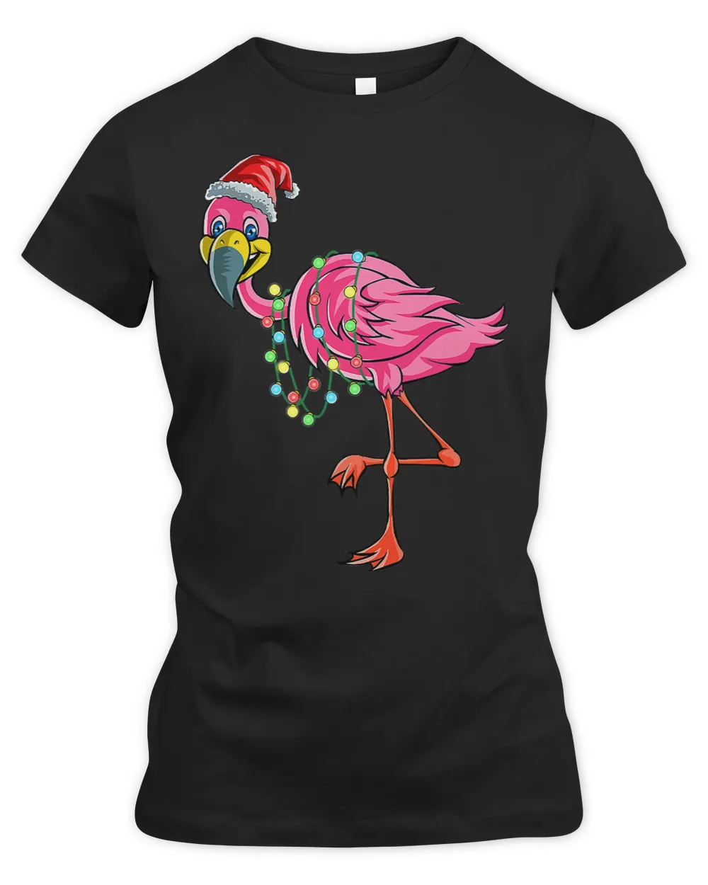 Pink Flamingo Pink Flamingo Santa Red Hat With Lights Christmas Pajama 169 Flamingos
