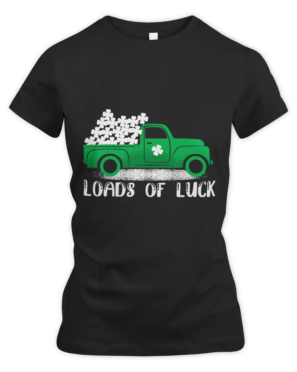 St Patricks Day Loads of Luck Tractor Clover Shamrock