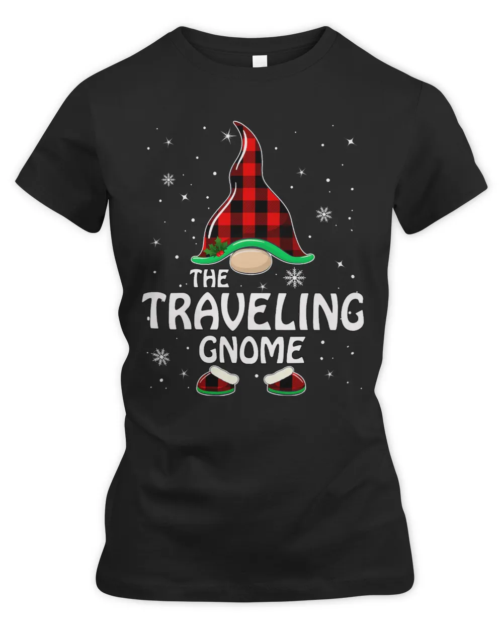 Traveling Gnome Buffalo Plaid Matching Family Christmas